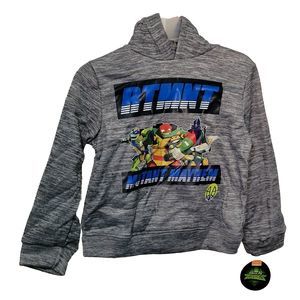 Nickelodeon RTMNT Hoodie Boys 6 Gray Teenage Mutant Ninja Turtles Hoodie